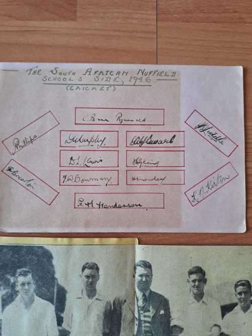 SA Nuffield Schools Team, 1946, Historical, 12 original autographs