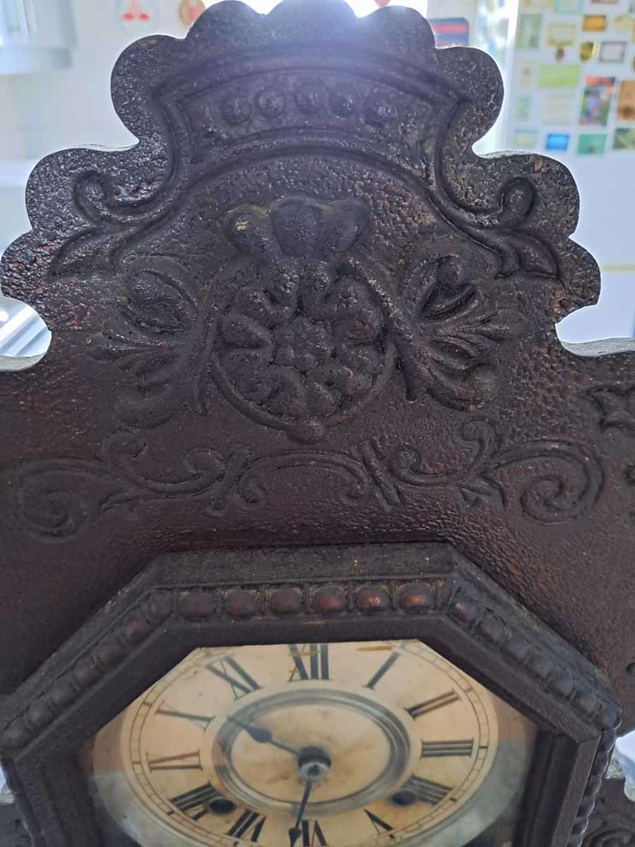 Antique Ansonia `Kenmore` 8 day Parlor Mantle Chime Clock 1898/1901 working condition