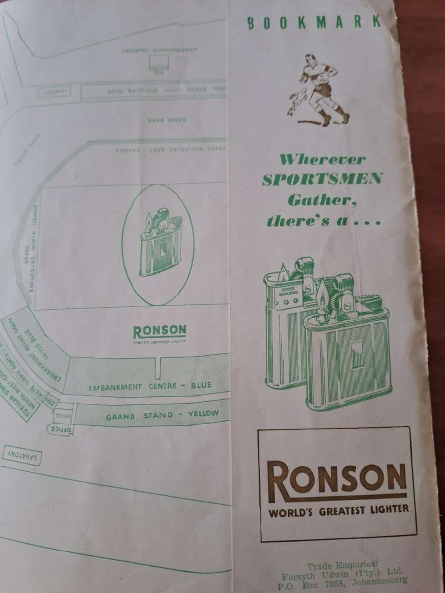 SA vs Australia, Souvenir Program Rugby Test 22 August 1953, 36 pages
