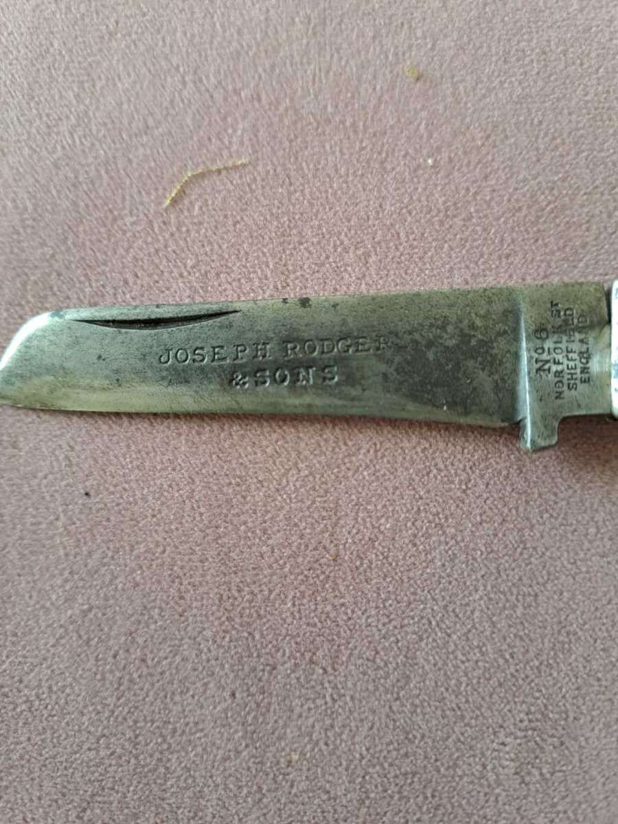 Rare Antique Joseph Rogers and sons No 6 pocket knife/paper cutter, very scarce!!!