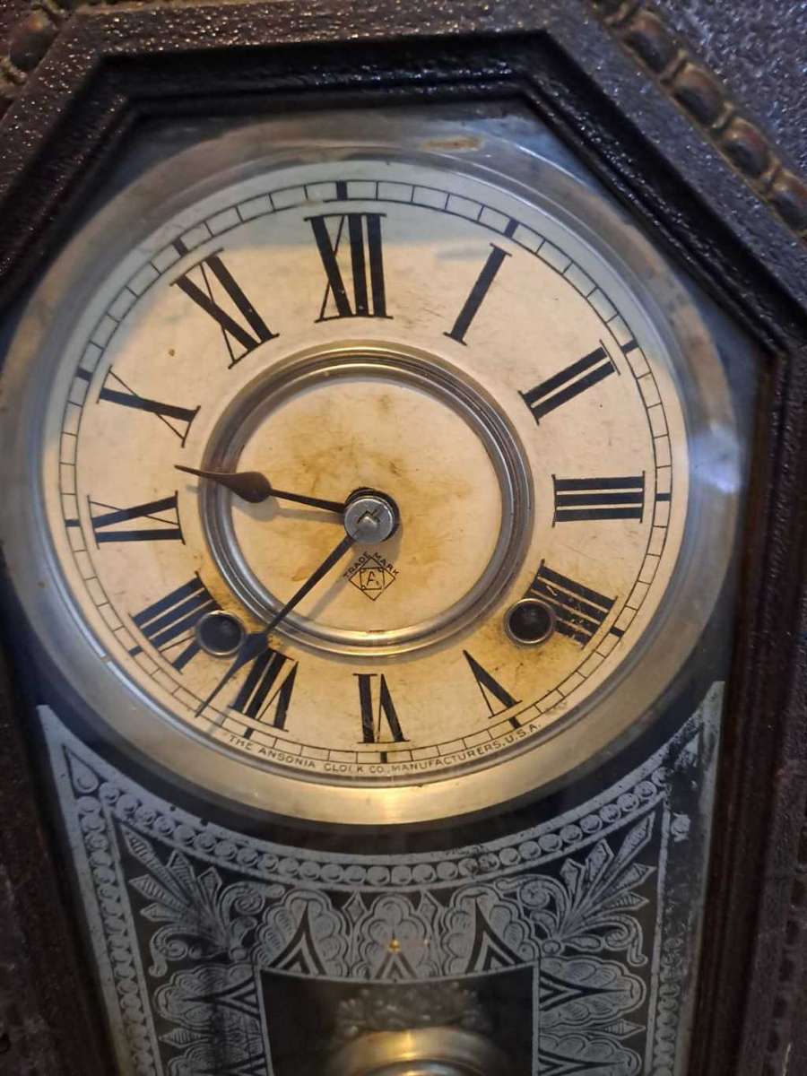 Antique Ansonia `Kenmore` 8 day Parlor Mantle Chime Clock 1898/1901 working condition