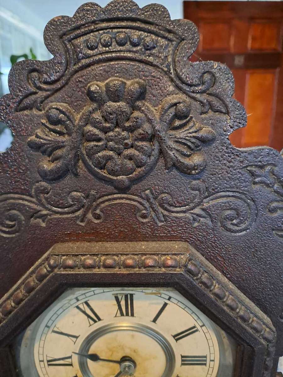 Antique Ansonia `Kenmore` 8 day Parlor Mantle Chime Clock 1898/1901 working condition