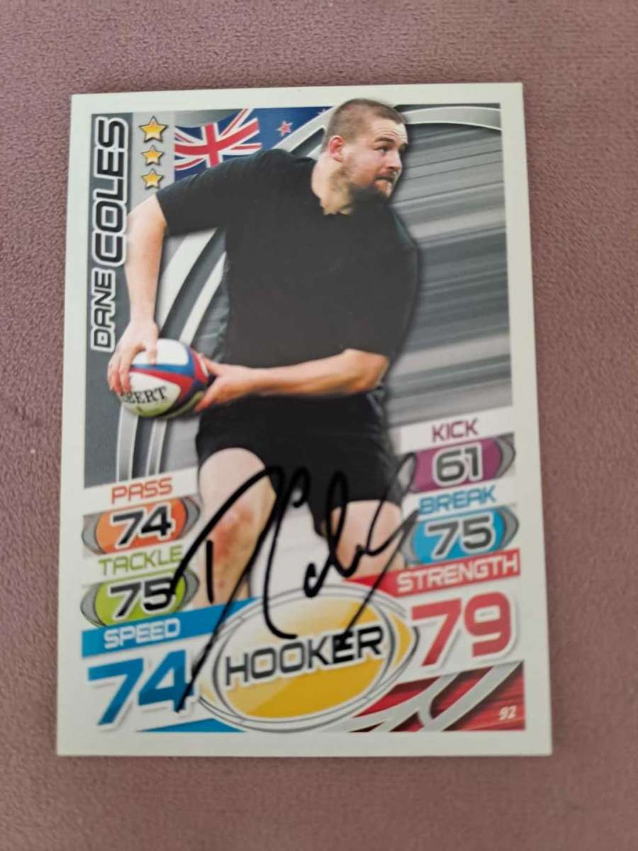 Rugby All Black Dane Coles original autograph