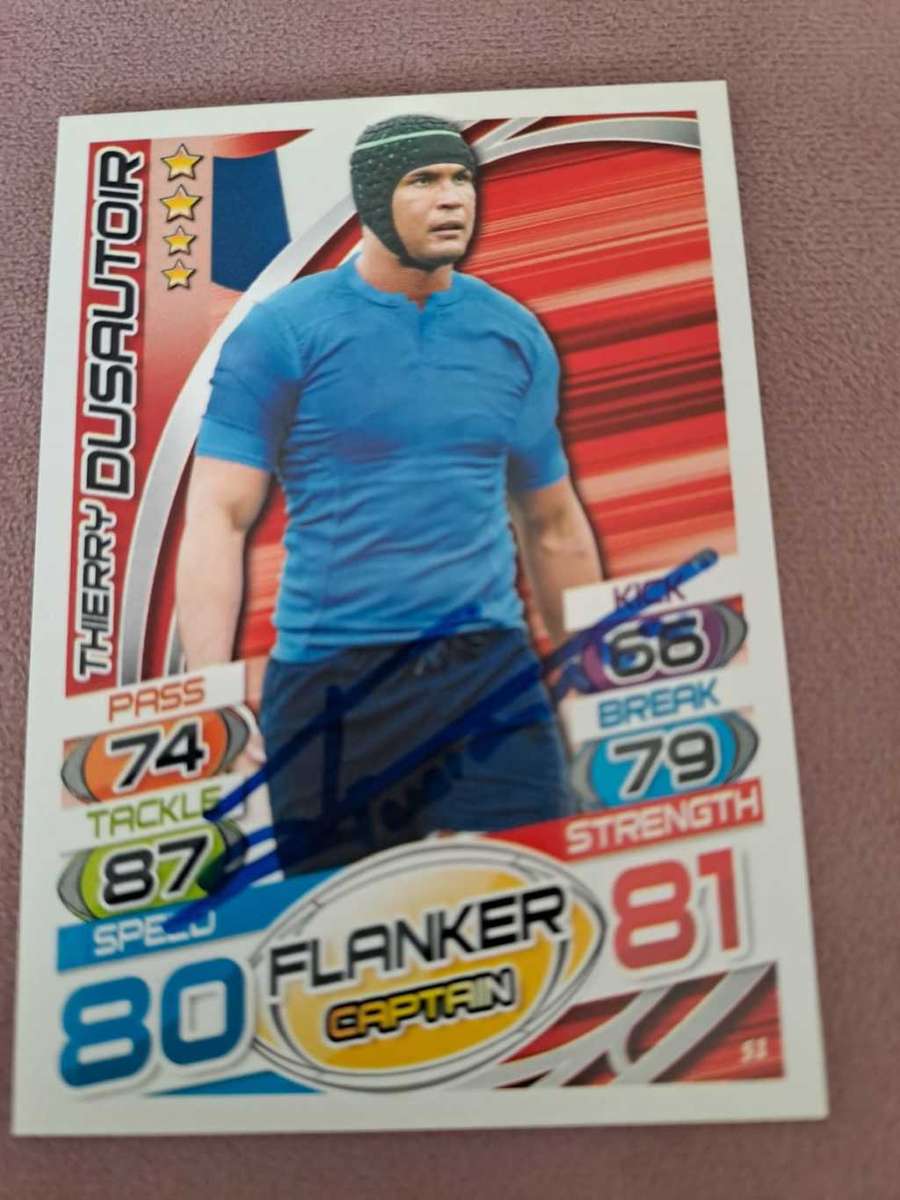 Rugby, Thierry Dusautoir original autograph