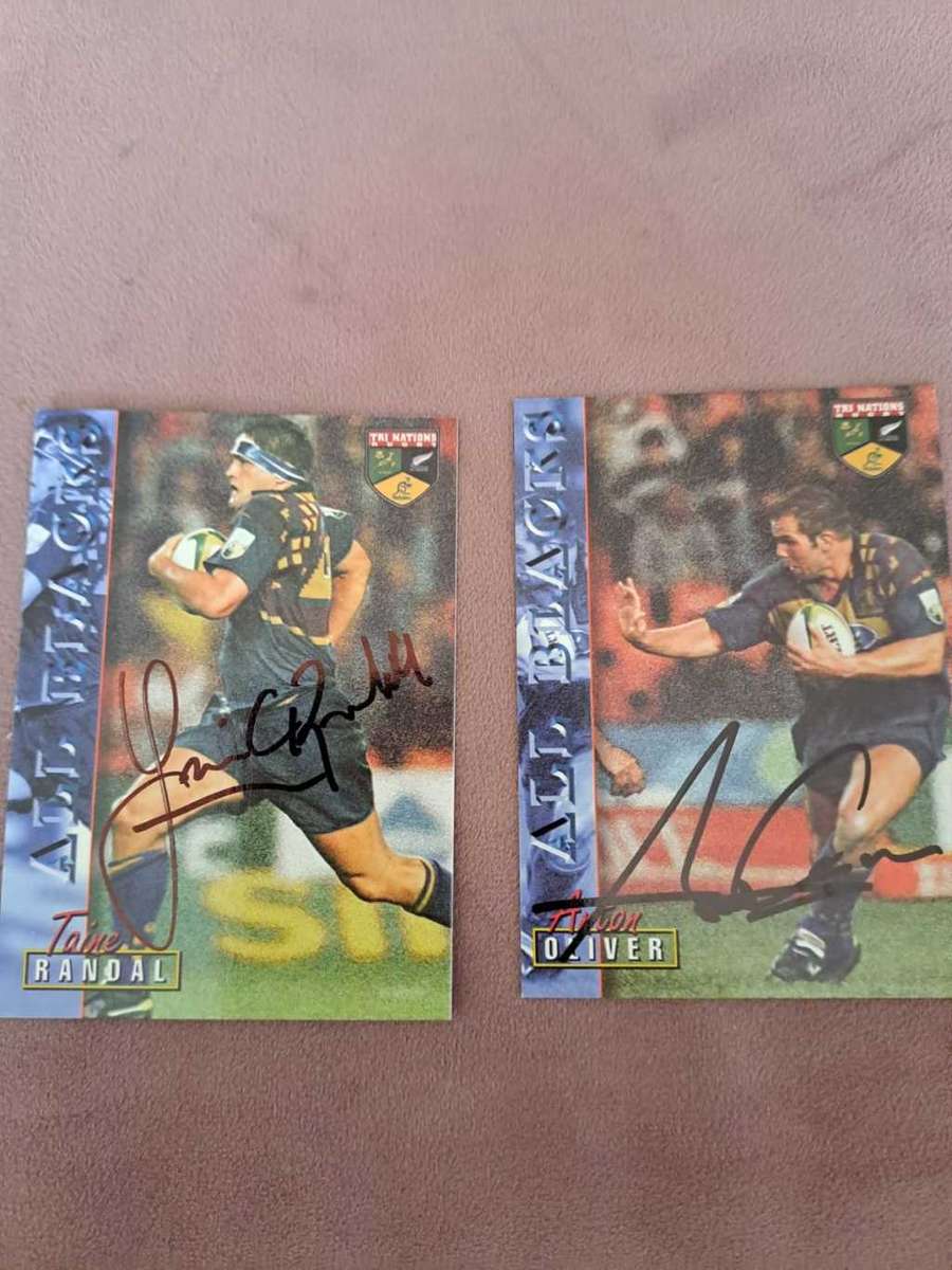 Rugby Taine Randall, Anton Oliver original signatures
