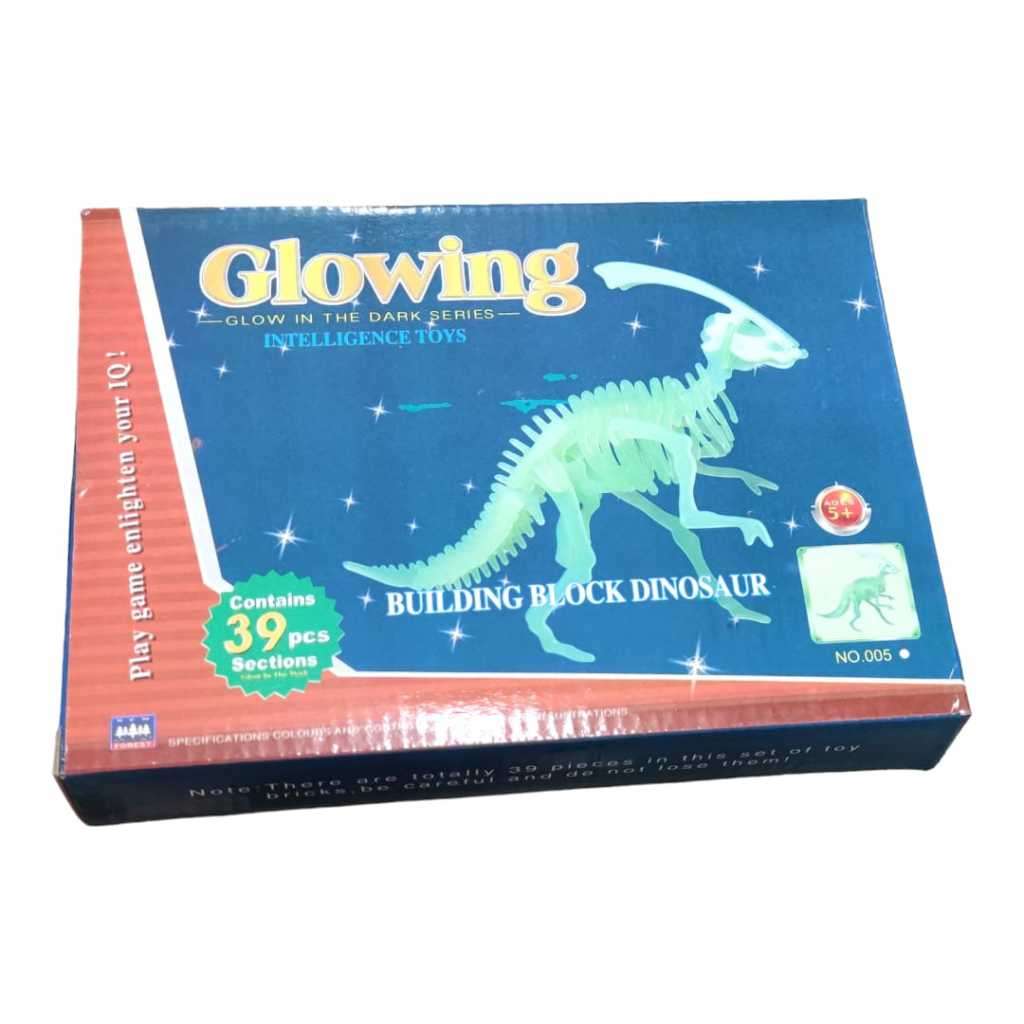 Glow in the Dark Building Block Dinosaur