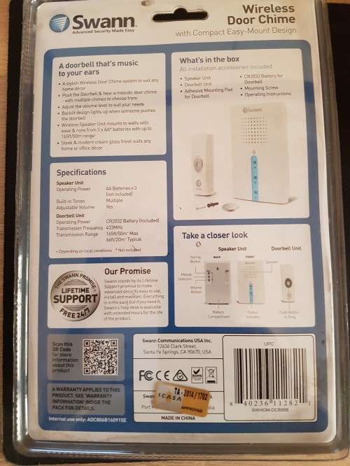 Swann Wireless Door Chime