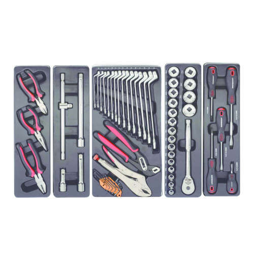 BRAND NEW! - Master Craft 57 piece Chrome Vanadium tool kit in Metal Cantilever Tool Box
