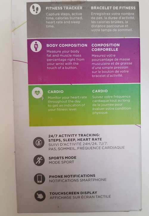 TomTom Touch HR + Body Composition Fitness Tracker Black - Small