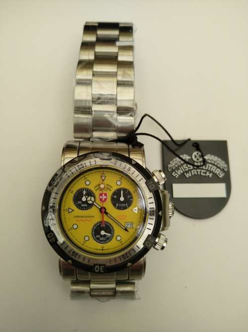 RARE! CX Swiss Military SEEWOLF l dive watch, Certified 1,000m depth Retail US$1,250 (+- R18,000)