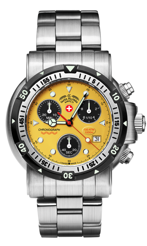 RARE! CX Swiss Military SEEWOLF l dive watch, Certified 1,000m depth Retail US$1,250 (+- R18,000)