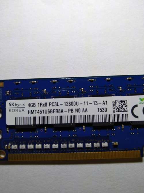 SK Hynix 4GB PC3L-12800U DDR3-1600MHz non-ECC Unbuffered CL11 240-Pin DIMM