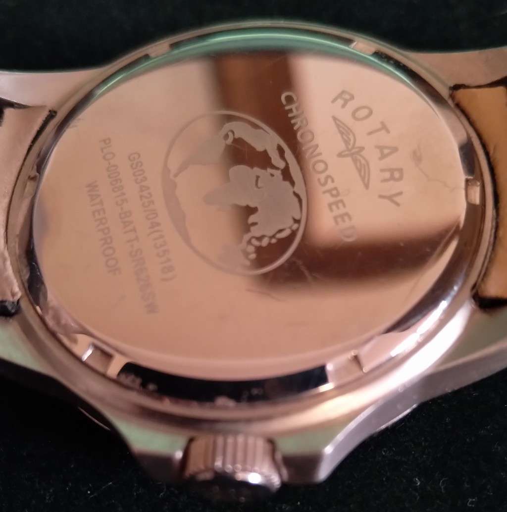 ROTARY Mens watch Rare Luminous Day & Date Chronospeed