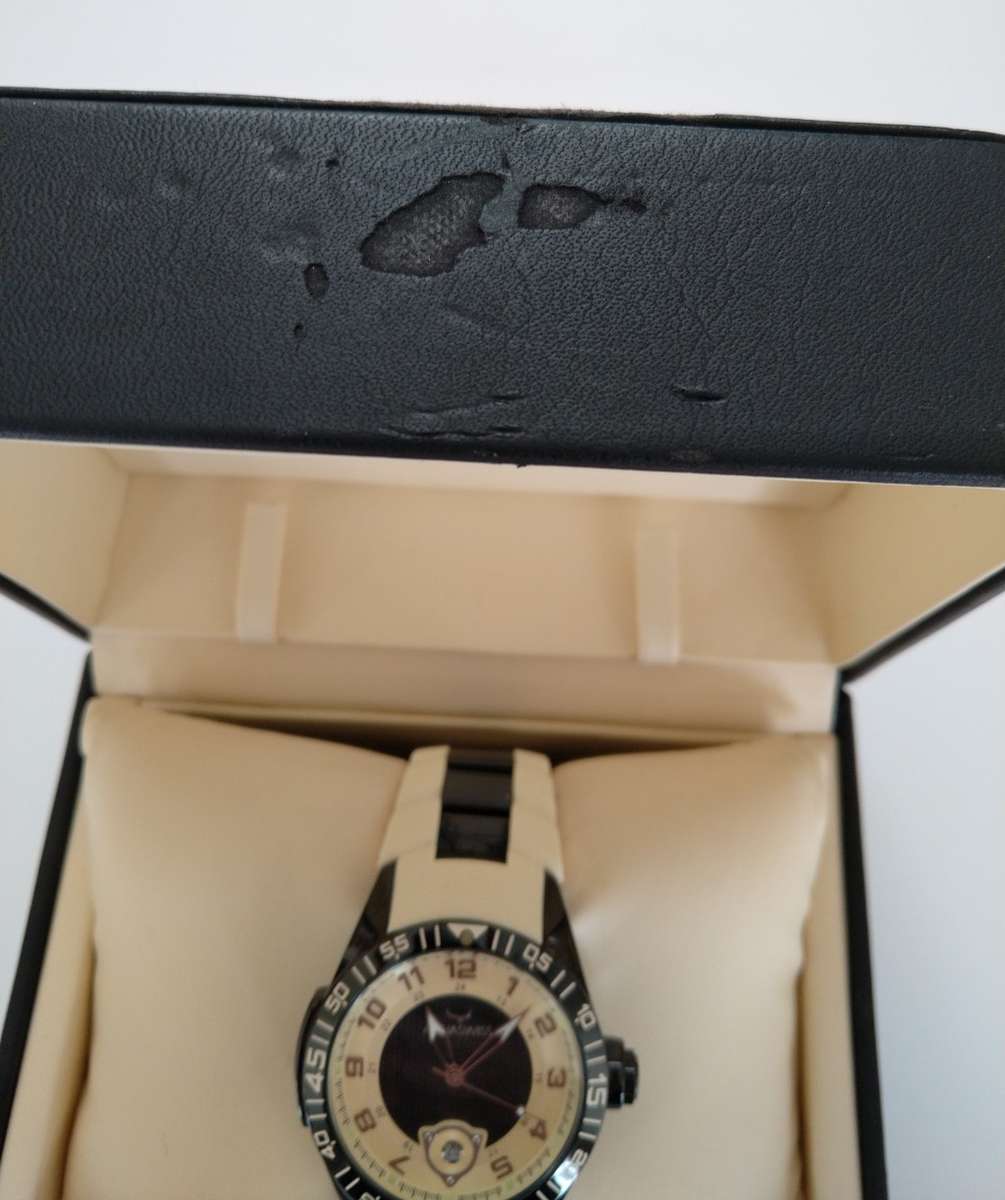 AQUASWISS Men`s Trax Two tone BLACK/IVORY Chronograph Swiss Watch