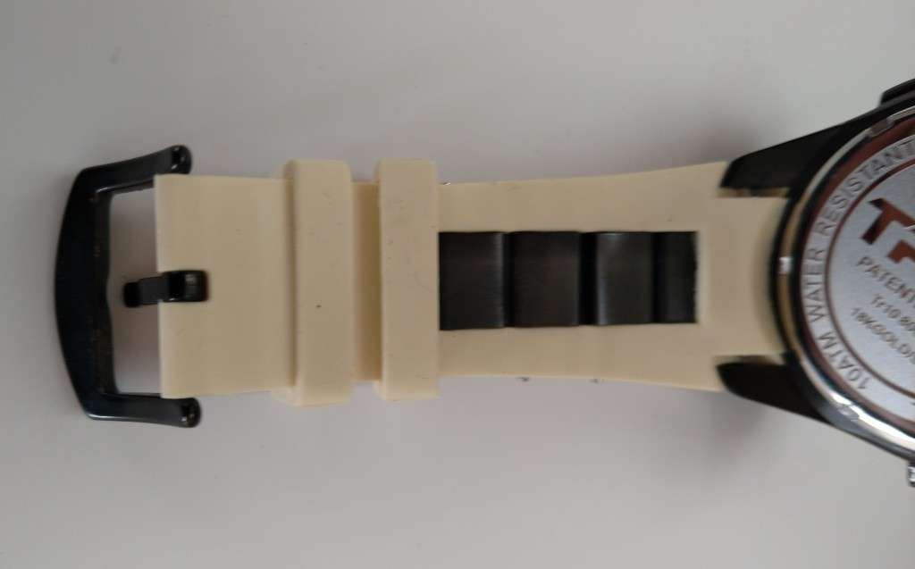 AQUASWISS Men`s Trax Two tone BLACK/IVORY Chronograph Swiss Watch