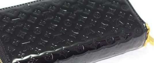 Vernis Leather Black Zippy Wallet