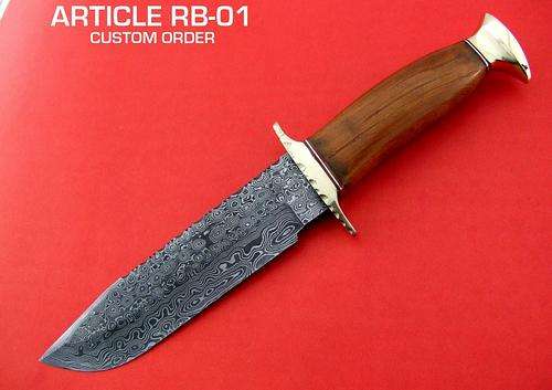 Custom made Damascus Hunting Knife
