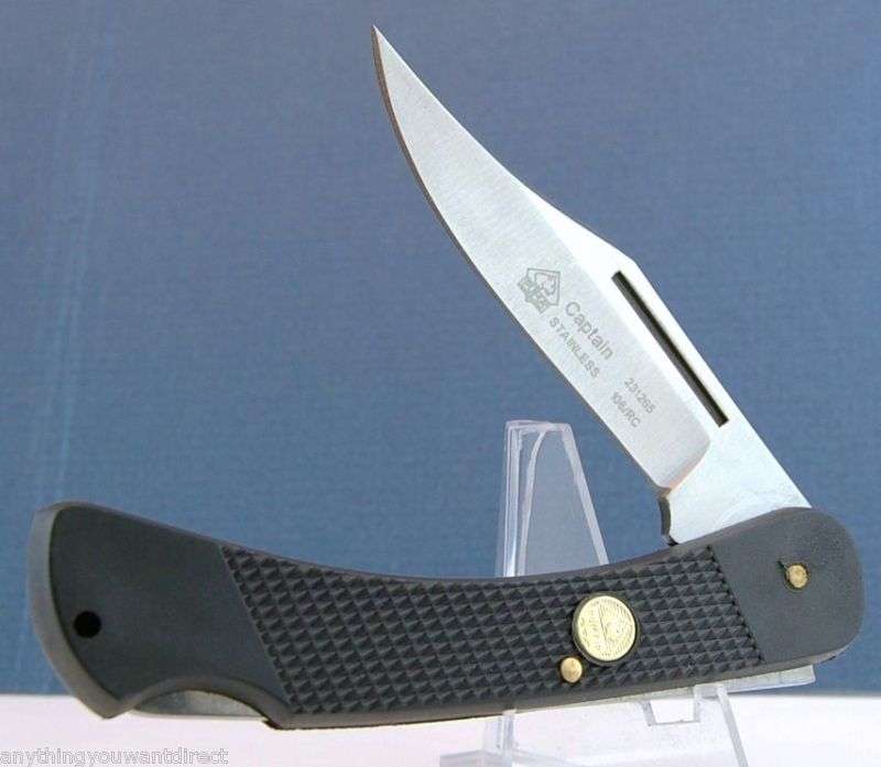 PUMA CAPTAIN Large Lightweight Black G10 Lockback Knife