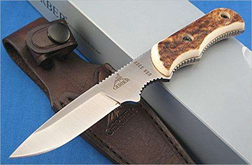 Gerber Freeman Genuine Stag S30V Stainless Caping Knife (Free Shipping)