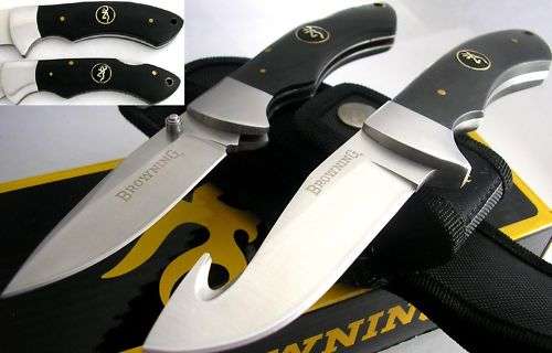 Browning Hunter Combo Set Guthook & Lockback Wood Knife