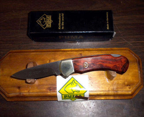 PUMA KNIFE 4-STAR MINI JACARANDA WOOD. SOLINGEN, GERMANY.
