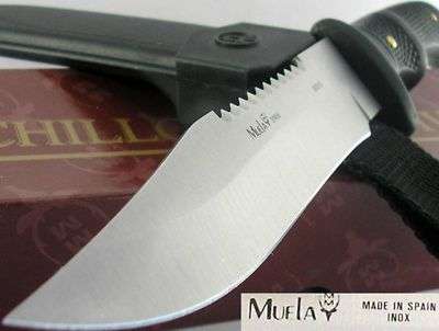 MUELA KNIFE BLACK HANDLE BOWIE KNIFE 11 INCHES