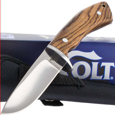 Colt Zebra Wood Hunting/Skinning Knife Rich Grain