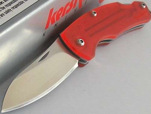 Kershaw Lockback Folder Red Handle Knife
