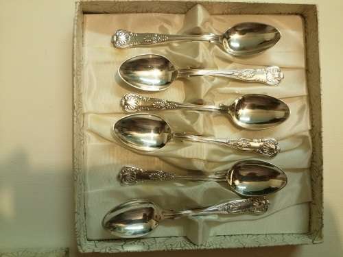 6 x Kings Pattern A1 silverplated Teaspoons