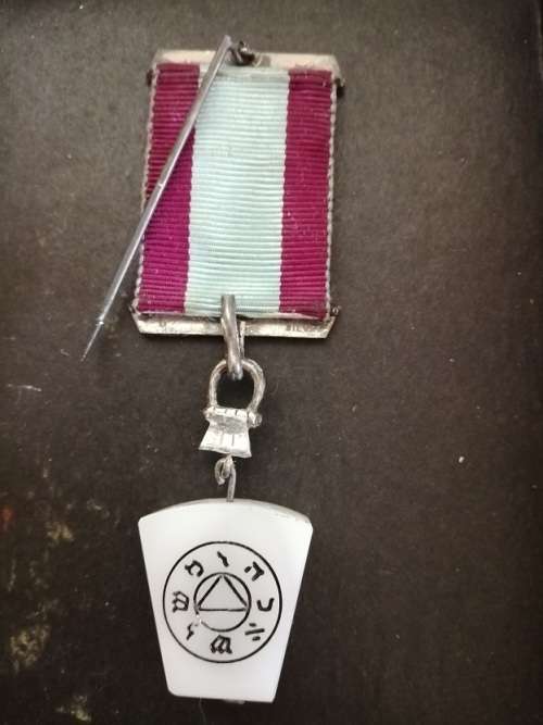 Antique HTWSSTKS Silver masonic medal
