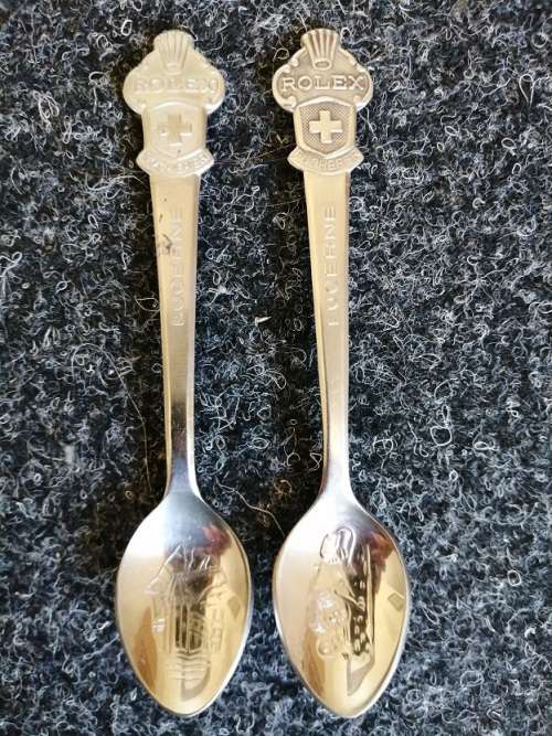 2 x Rolex collectors teaspoons