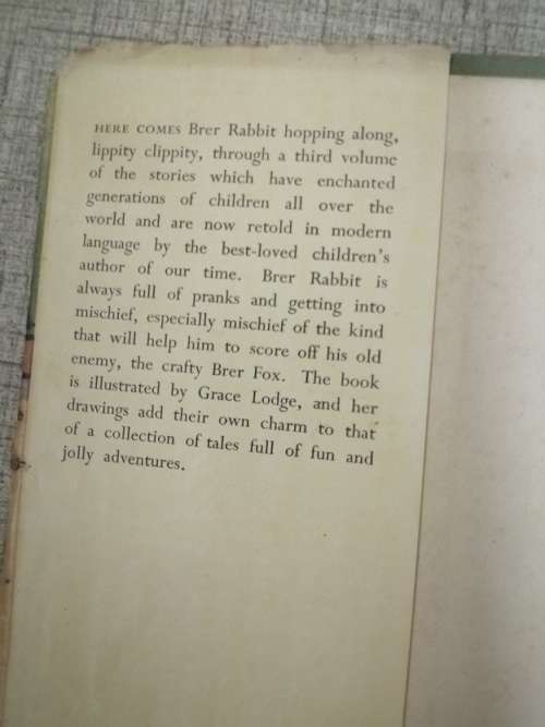 Third Brer Rabbit book by Enid Blyton 1952