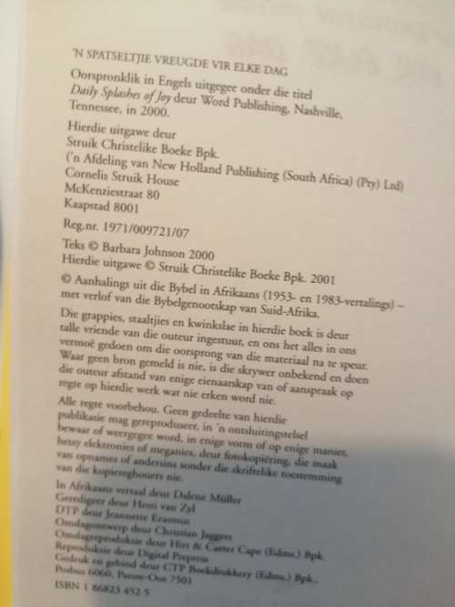 n Spatseltjie vreugde vir elke dag deur Barbara Johnson