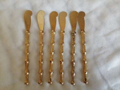 Gold plated butter knives