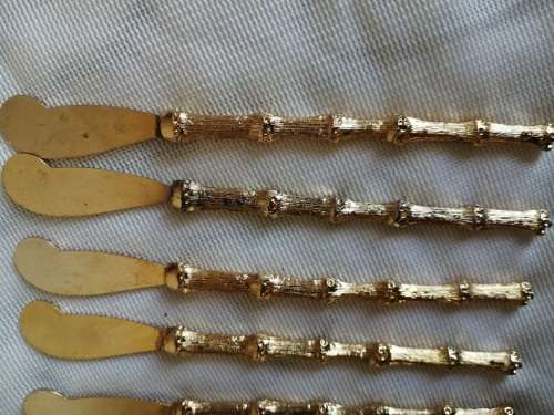 Gold plated butter knives