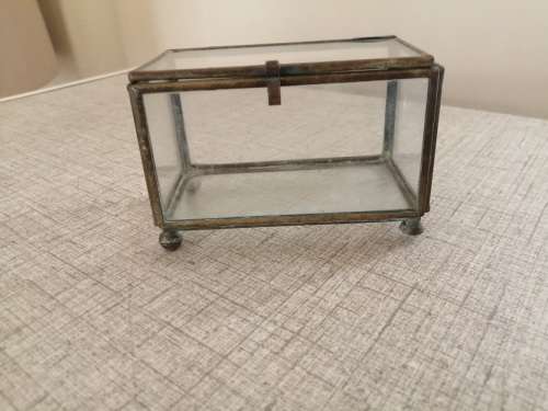 Lovely little glass and brass kist