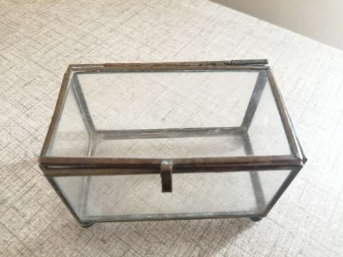 Lovely little glass and brass kist