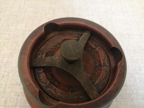 Antique Edwardian terracotta tobacco jar