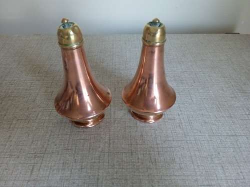 Copper and Brass salt and pepper sellars for decoration
