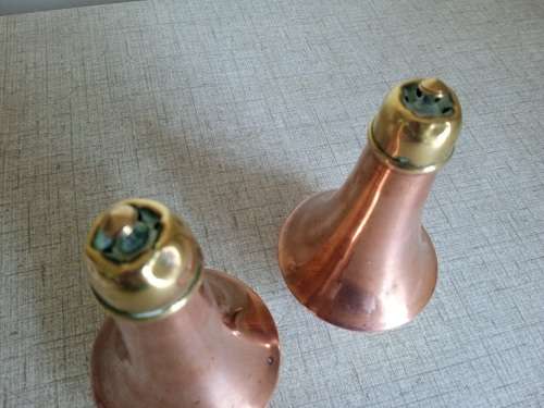 Copper and Brass salt and pepper sellars for decoration