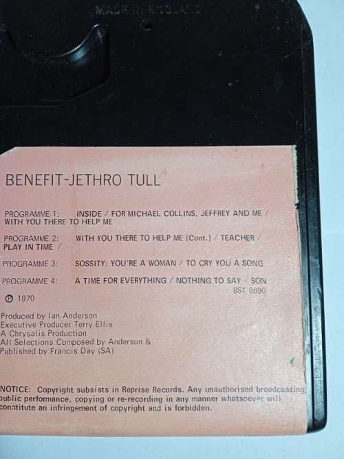 Jethro Tull 8 track