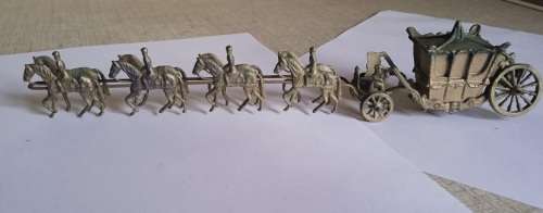 Brass model of the Coronation Carriage and horses