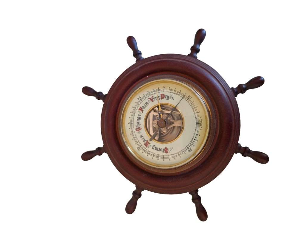 Shipwheel shaped barometer