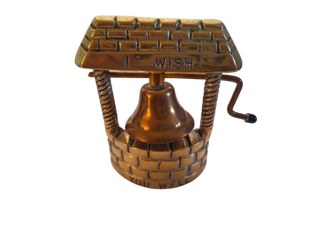 Lovely brass wishing well bell 9cm high
