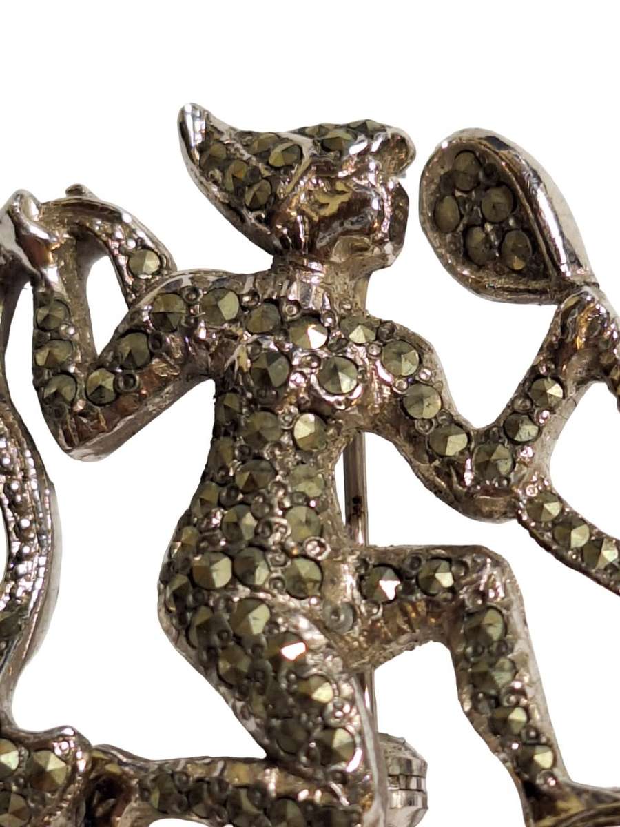 Lovely Marcasite Pixie brooch