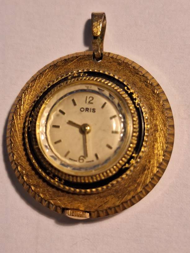1950/60s Oris enameled pendant watch