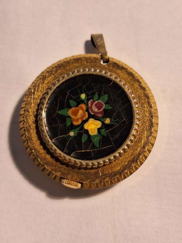 1950/60s Oris enameled pendant watch