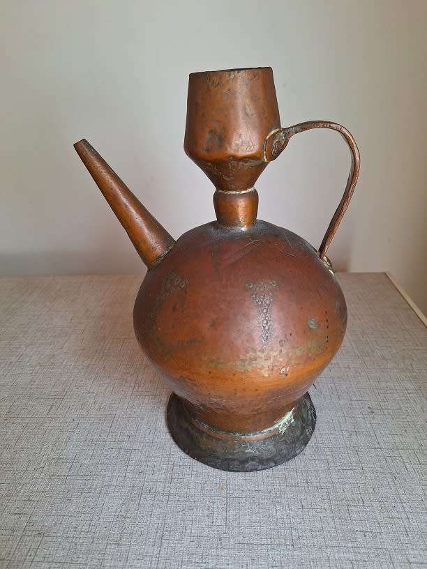 Antique copper water/wine ewer