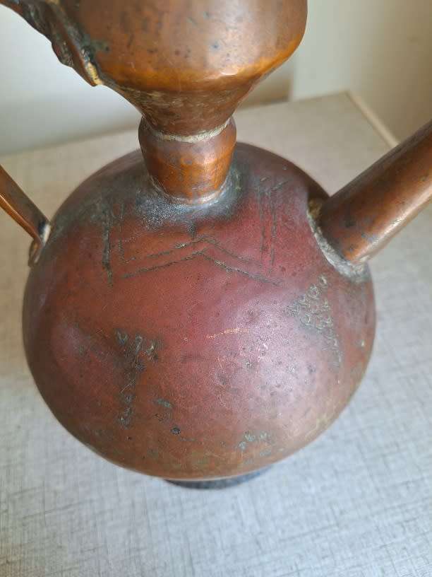 Antique copper water/wine ewer