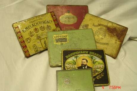6 OLD CIGARETTE TINS